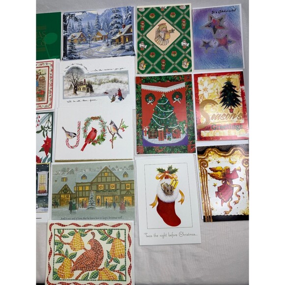 Traditional Style Christmas Card Lot of 111 pc with Envelopes Holiday Greetings - Picture 7 of 10